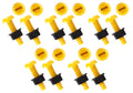 10pc Number Plate Plastic Nylon Nuts and Bolts Yellow