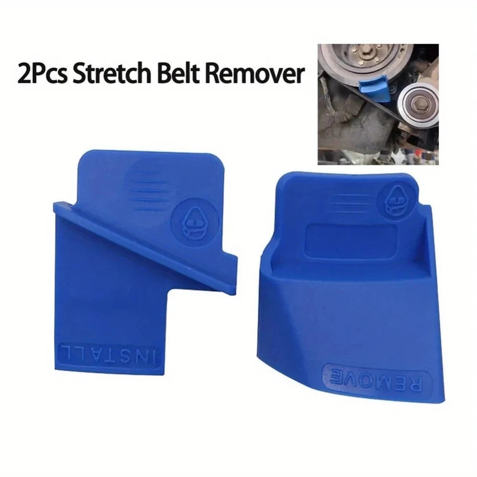 2Pc Stretch Belt Remover & Installer Tool Car Ribbed Drive Belt Removal Aid Too